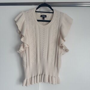 Express Cable Knit Flutter Knit Sweater